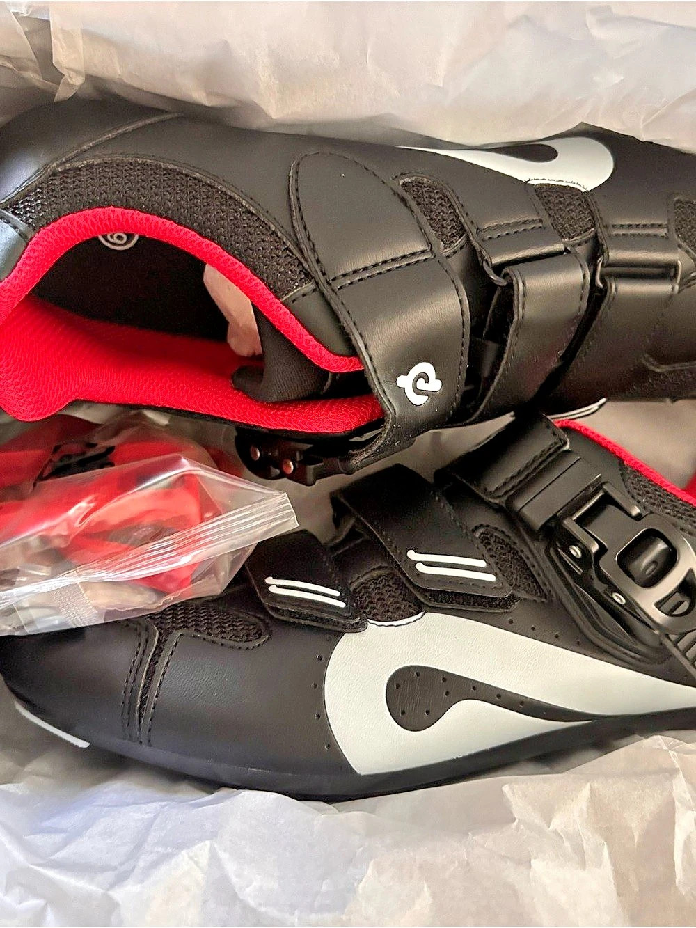 Peloton Original Cycling Shoes Black & White EU 39